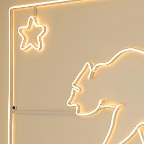 Surfing Bear Neon Wall Light