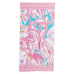 Lilly Pulitzer Pink Colony Beach Towel UPF 50+