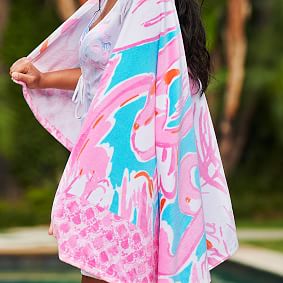 Lilly Pulitzer Pink Colony Beach Towel UPF 50+