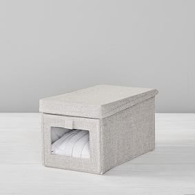 Gray Drop Front Storage Box