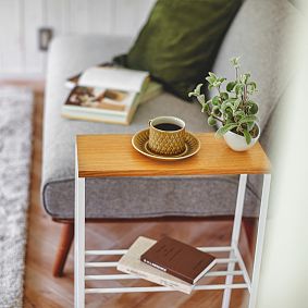 Wood &amp; Metal End Table (16.5&quot;)