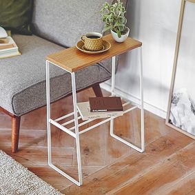 Wood &amp; Metal End Table (16.5&quot;)