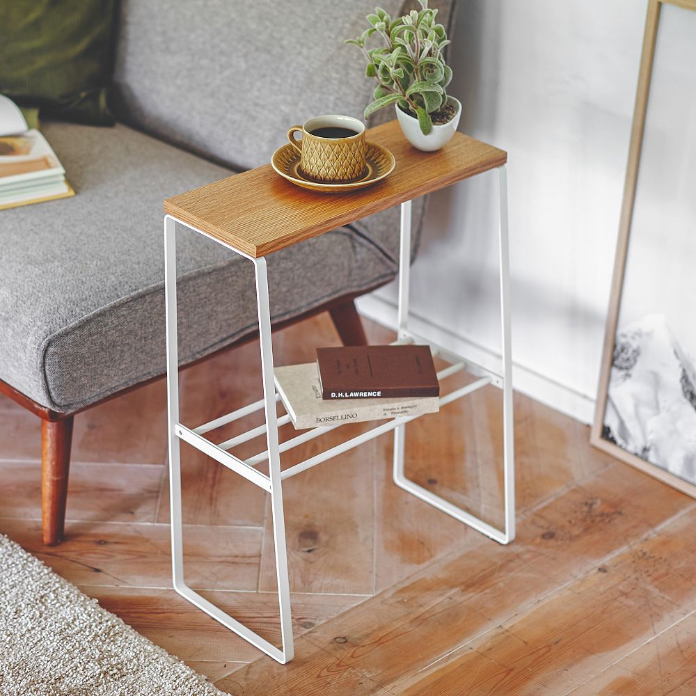 Wood &amp; Metal End Table (16.5&quot;)