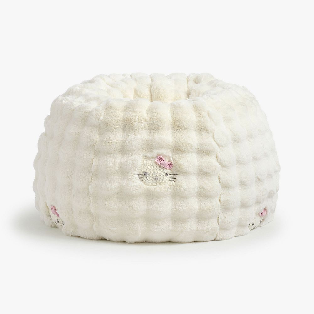 Large Hello Kitty&#174; Crochet Faux Fur Bean Bag Chair