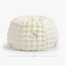 Large Hello Kitty&#174; Crochet Faux Fur Bean Bag Chair