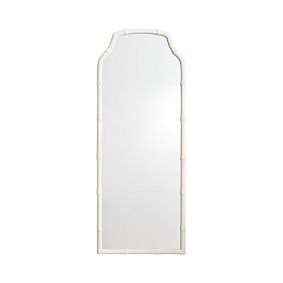 Open Box: Bamboo Floor Mirror - White