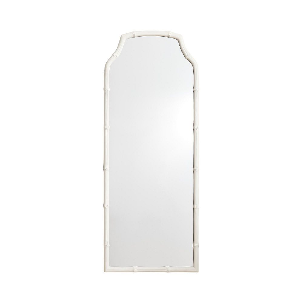 Open Box: Bamboo Floor Mirror - White