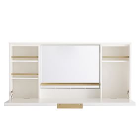 Open Box: Slim Beauty Get Ready Station - White, Tuscan Gold Hardware