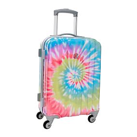 Rainbow Tie-Dye Channeled Hard-Sided 22" Spinner Luggage