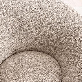 Tipped Shearling Fawn Groovy Swivel Chair