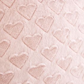 Large Blush Sweetheart Faux Fur Bean Bag Chair