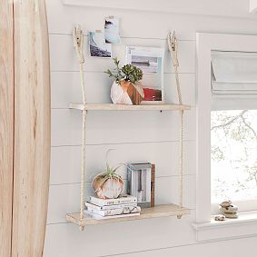 2-Tier Natural Cotton Bookcase