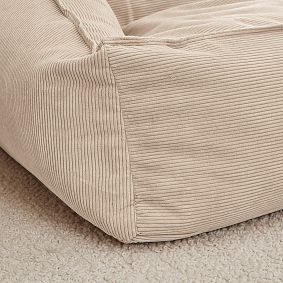 Corduroy Latte Double Modern Bean Bag Lounger
