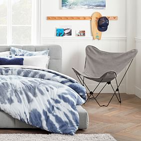 Enzyme Washed Canvas Grey Butterfly Chair