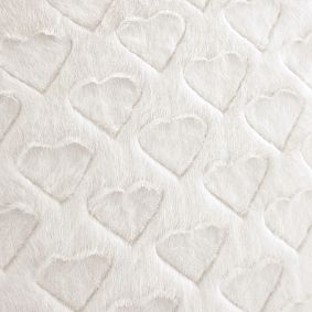 Large Ivory Sweetheart Faux Fur Bean Bag Chair Slipcover Only