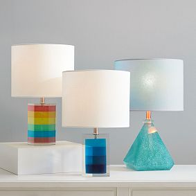Pool Glitter Resin Table Lamp
