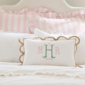 Scallop Jute Pillow Cover