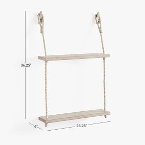 2-Tier Natural Cotton Bookcase