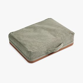 Adjustable Corduroy Lapdesk with Storage-Dusty Olive