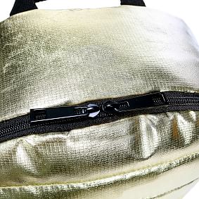 Metallic Puffer Gold Backpack