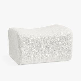 Chunky Boucle Ivory Laid Back Lounge Ottoman