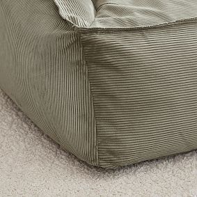 Corduroy Dusty Olive Double Modern Bean Bag Lounger