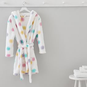 Rainbow Dot Cozy Sherpa Robe