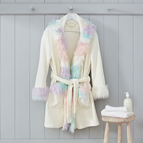 Unicorn Faux-Fur Robe