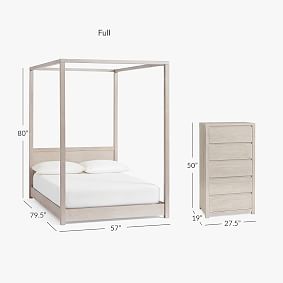 Costa Canopy Bed &amp; 5-Drawer Dresser Set