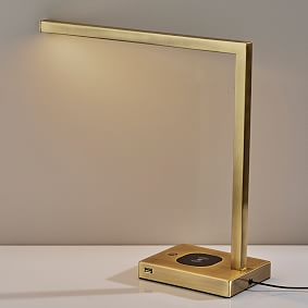Greene Table Lamp with Charging Pad and USB (16&quot;)