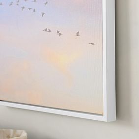 Sunset Birds Canvas Wall Art