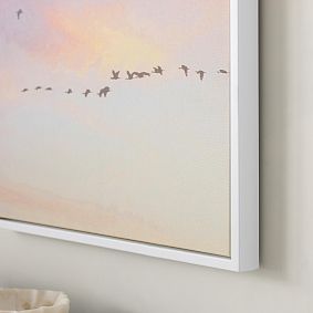 Sunset Birds Canvas Wall Art