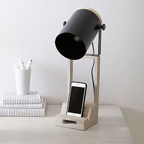 Wood and Metal Amplifier Task Lamp
