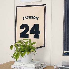 Personalized Varsity Number Pentagon Flag