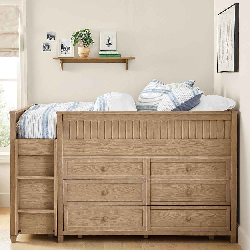 Beadboard Full Low Loft Bed