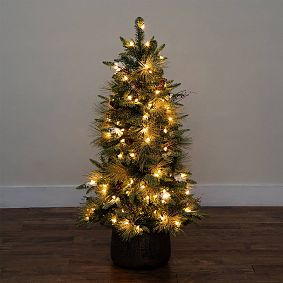 Pre-Lit Mixed Pine Christmas Tree with Pinecones (4 Ft.)
