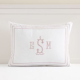 Open Box: Brynn Border Standard Sham - Solid Sepia Rose