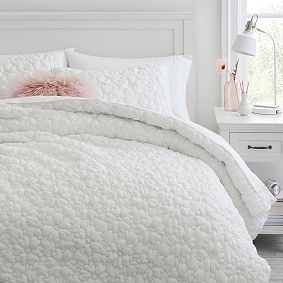 Open Box: Odessa Floral Jersey Comforter, Full/Queen - Ivory