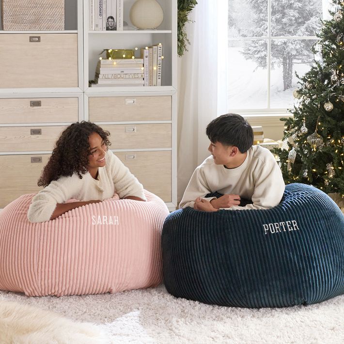 Chamois Midnight Blue Bean Bag Slipcover Pottery Barn Teen