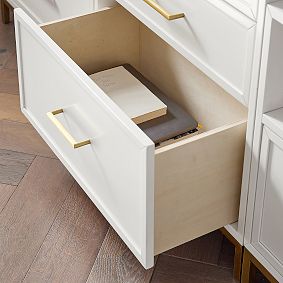 Blaire Media Double Bookcase with Cubbies (160&quot;)