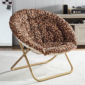 Cheetah Faux Fur Hang-A-Round Chair