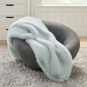 Feathery Faux Fur Throw
