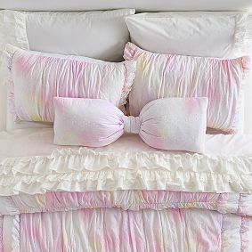 LoveShackFancy Tie Dye Oversized Bow Pillow