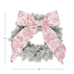 LoveShackFancy Pink Damask Wreath (15&quot;)
