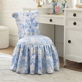 LoveShackFancyTufted Swivel Vanity Chair