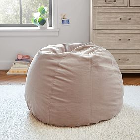 Large Lustre Velvet Dusty Blush Bean Bag Chair
