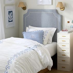 No Nails Auburn Piped Smart&trade; Wall Mounted Headboard