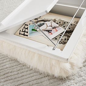 Feathery Fur Adjustable Lapdesk-Ivory