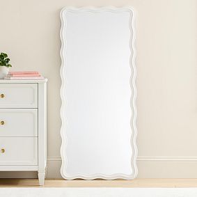 Floor-Length Scalloped Mirror (26"x59")