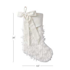 LoveShackFancy Sweet Bow Fur Stocking